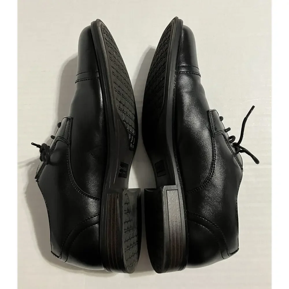 Mens Dockers Garfield Cap-Toe Oxford Dress Shoes Lace-up Black US Size 8